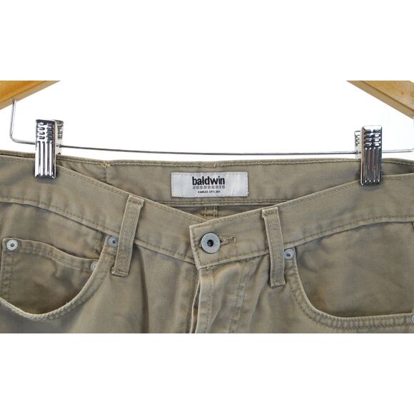 EUC Baldwin Denim 'The Henley' 5-Pocket Pants | 30W, Tan, Classic Slim - Picture 5 of 6